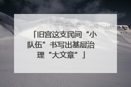旧宫这支民间“小队伍”书写出基层治理“大文章”