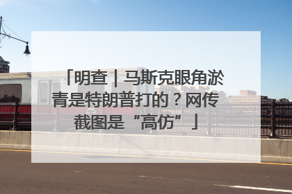 明查｜马斯克眼角淤青是特朗普打的？网传截图是“高仿”