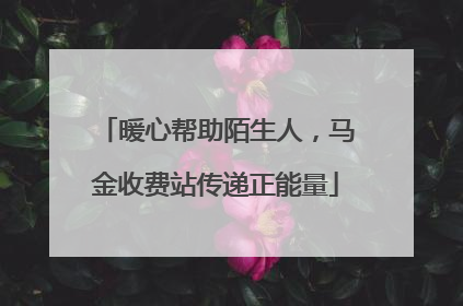 暖心帮助陌生人，马金收费站传递正能量