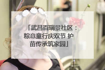 武昌百瑞景社区：粽意童行庆双节 护苗传承筑家园