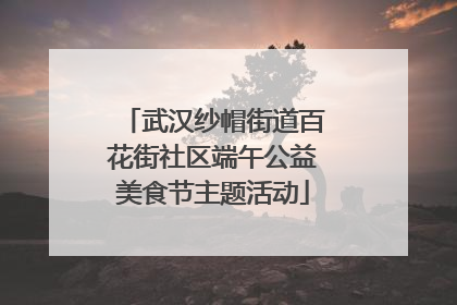 武汉纱帽街道百花街社区端午公益美食节主题活动