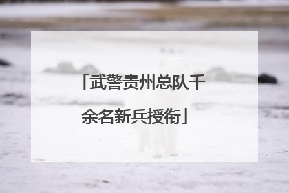 武警贵州总队千余名新兵授衔