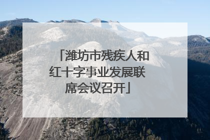 潍坊市残疾人和红十字事业发展联席会议召开