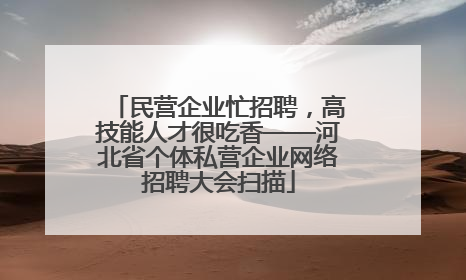 民营企业忙招聘，高技能人才很吃香——河北省个体私营企业网络招聘大会扫描