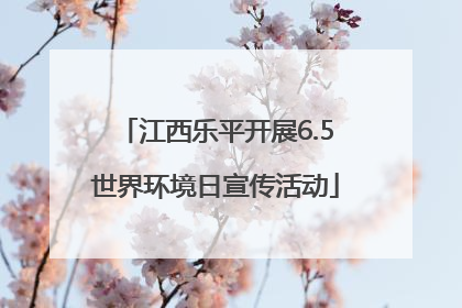 江西乐平开展6.5世界环境日宣传活动