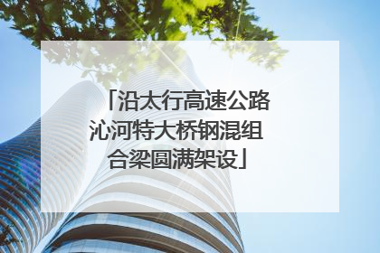 沿太行高速公路沁河特大桥钢混组合梁圆满架设