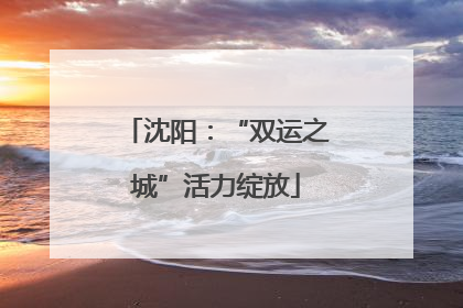 沈阳：“双运之城”活力绽放