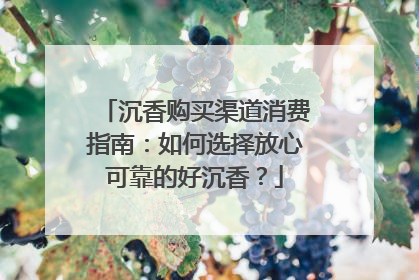 沉香购买渠道消费指南：如何选择放心可靠的好沉香？