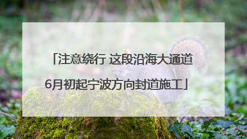 注意绕行 这段沿海大通道6月初起宁波方向封道施工