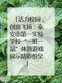 活力校园，创意飞扬：泰安市第一实验学校“一班一品”体育游戏展示精彩纷呈