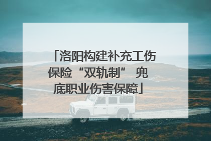 洛阳构建补充工伤保险“双轨制” 兜底职业伤害保障