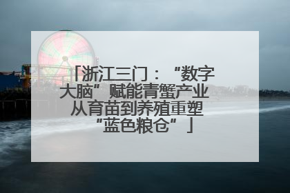 浙江三门：“数字大脑”赋能青蟹产业 从育苗到养殖重塑“蓝色粮仓”