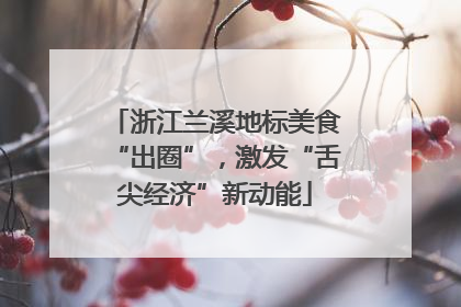 浙江兰溪地标美食“出圈”，激发“舌尖经济”新动能