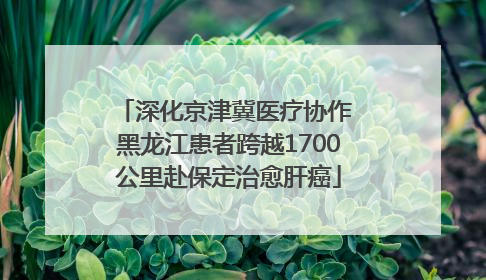 深化京津冀医疗协作 黑龙江患者跨越1700公里赴保定治愈肝癌