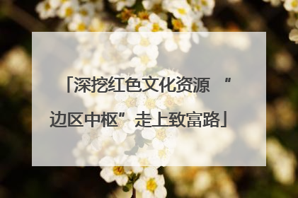 深挖红色文化资源 “边区中枢”走上致富路