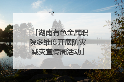 湖南有色金属职院多维度开展防灾减灾宣传周活动