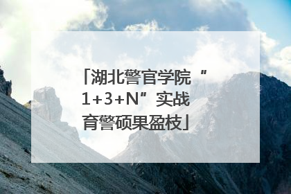 湖北警官学院“1+3+N”实战育警硕果盈枝