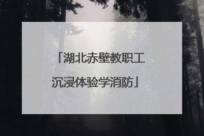 湖北赤壁教职工沉浸体验学消防