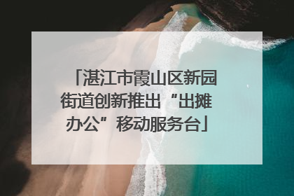 湛江市霞山区新园街道创新推出“出摊办公”移动服务台