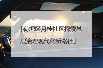 荷塘区月桂社区探索基层治理现代化新路径