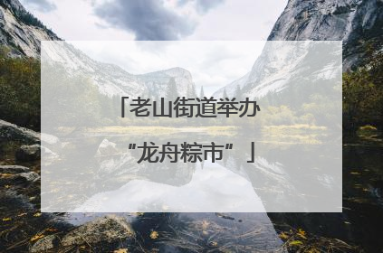 老山街道举办“龙舟粽市”