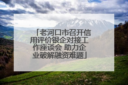 老河口市召开信用评价银企对接工作座谈会 助力企业破解融资难题