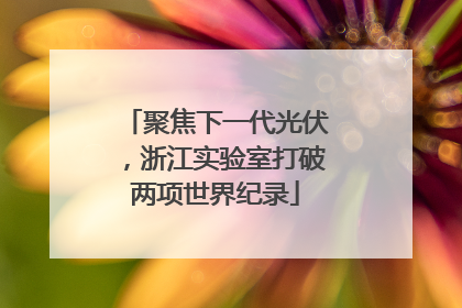 聚焦下一代光伏，浙江实验室打破两项世界纪录