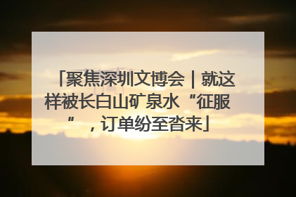 聚焦深圳文博会｜就这样被长白山矿泉水“征服”，订单纷至沓来