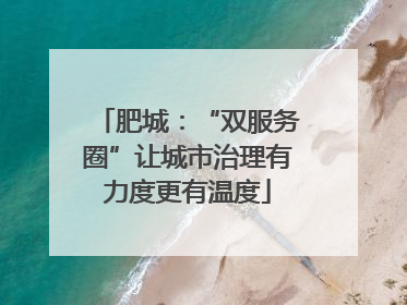 肥城：“双服务圈”让城市治理有力度更有温度