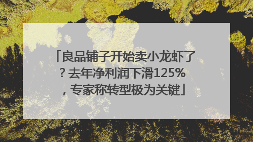 良品铺子开始卖小龙虾了？去年净利润下滑125%，专家称转型极为关键