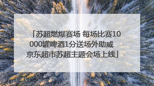 苏超燃爆赛场 每场比赛10000罐啤酒1分送场外助威 京东超市苏超主题会场上线