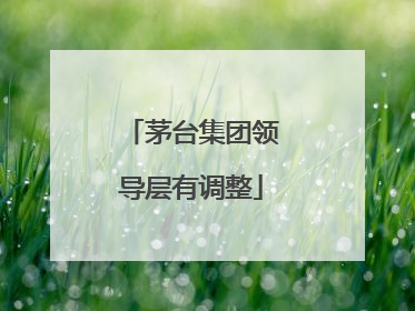 茅台集团领导层有调整