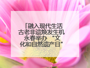 融入现代生活 古老非遗焕发生机 永春举办 “文化和自然遗产日” 非遗快闪活动