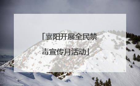 襄阳开展全民禁毒宣传月活动