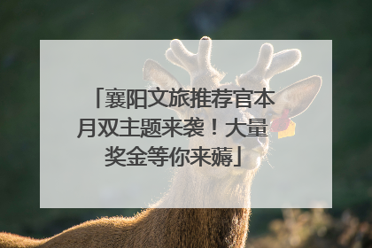 襄阳文旅推荐官本月双主题来袭！大量奖金等你来薅