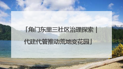 角门东里三社区治理探索｜代建代管推动荒地变花园