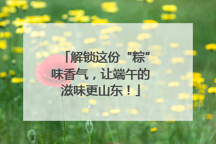 解锁这份“粽”味香气，让端午的滋味更山东！