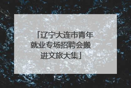 辽宁大连市青年就业专场招聘会搬进文旅大集