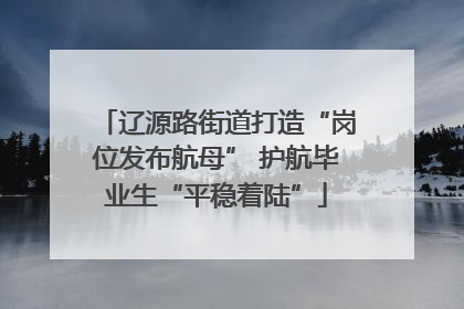 辽源路街道打造“岗位发布航母” 护航毕业生“平稳着陆”