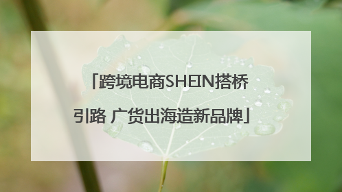 跨境电商SHEIN搭桥引路 广货出海造新品牌