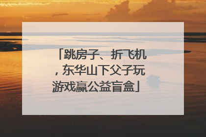 跳房子、折飞机，东华山下父子玩游戏赢公益盲盒