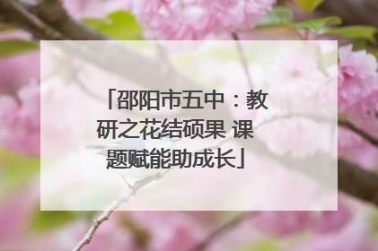 邵阳市五中：教研之花结硕果 课题赋能助成长