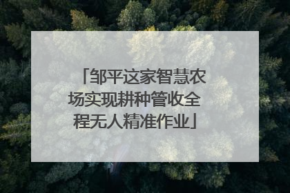 邹平这家智慧农场实现耕种管收全程无人精准作业