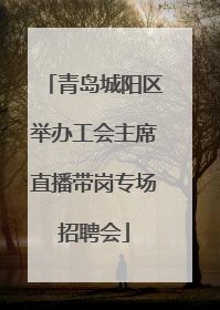 青岛城阳区举办工会主席直播带岗专场招聘会
