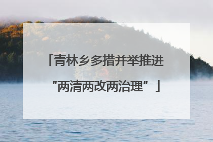 青林乡多措并举推进“两清两改两治理”
