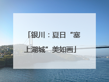 银川：夏日“塞上湖城”美如画