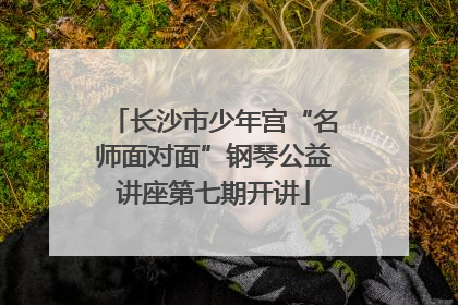 长沙市少年宫“名师面对面”钢琴公益讲座第七期开讲