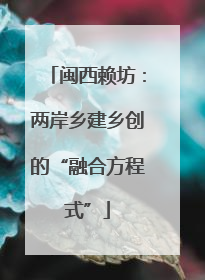 闽西赖坊：两岸乡建乡创的“融合方程式”