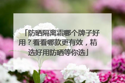 防晒隔离霜哪个牌子好用？看看哪款更有效，精选好用防晒等你选