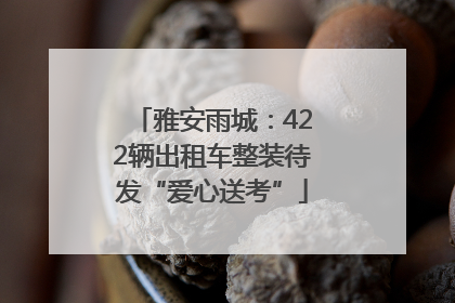 雅安雨城：422辆出租车整装待发“爱心送考”